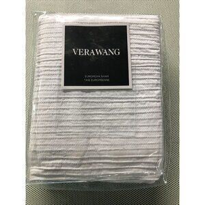 Vera Wang Ghost Flower Textured Pinstripe Bedding European Sham